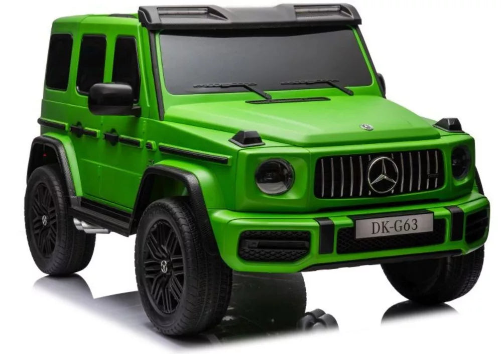Akumuliatorinis automobilis vaikams Mercedes G63 XXL, žalios spalvos, 24 V